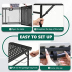 HaiNova Outdoor Folding Grill Table, 5 Foot Cook Table with Storage for Cooking Accessories, Foldable & Portable for Picnic, BBQ, and Party