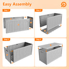 HAIMULI Outdoor Storage Box Waterproof, 100 Gallon Lockable Resin Large Deck Box, Patio Storage Bin for Pool Accessories Cushion Furniture, Garden Tools, UV-Resistant Outside Delivery