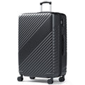 HAIMULI 28 Inches Hardside Carry On Luggage, Lightweight ABS+PC Hard Case Suitcase With 360° Rotating Silent Wheel, With TSA Lock, Airline Approved Luggage, Black