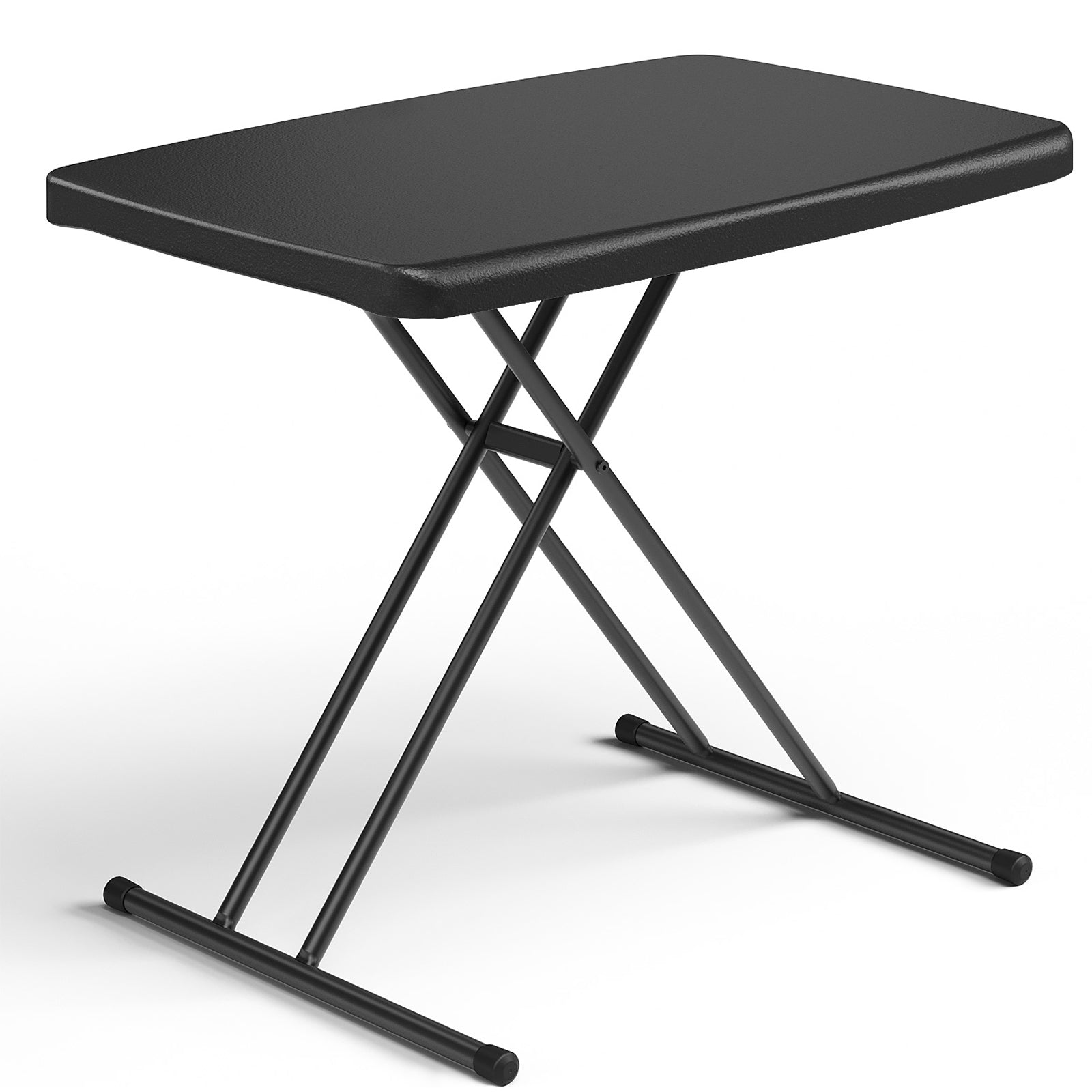 WASUHE 30" Folding TV Tray Table, Height Adjustable Utility Small Folding Table for Sofa, Patio, Camping, Indoor/Outdoor