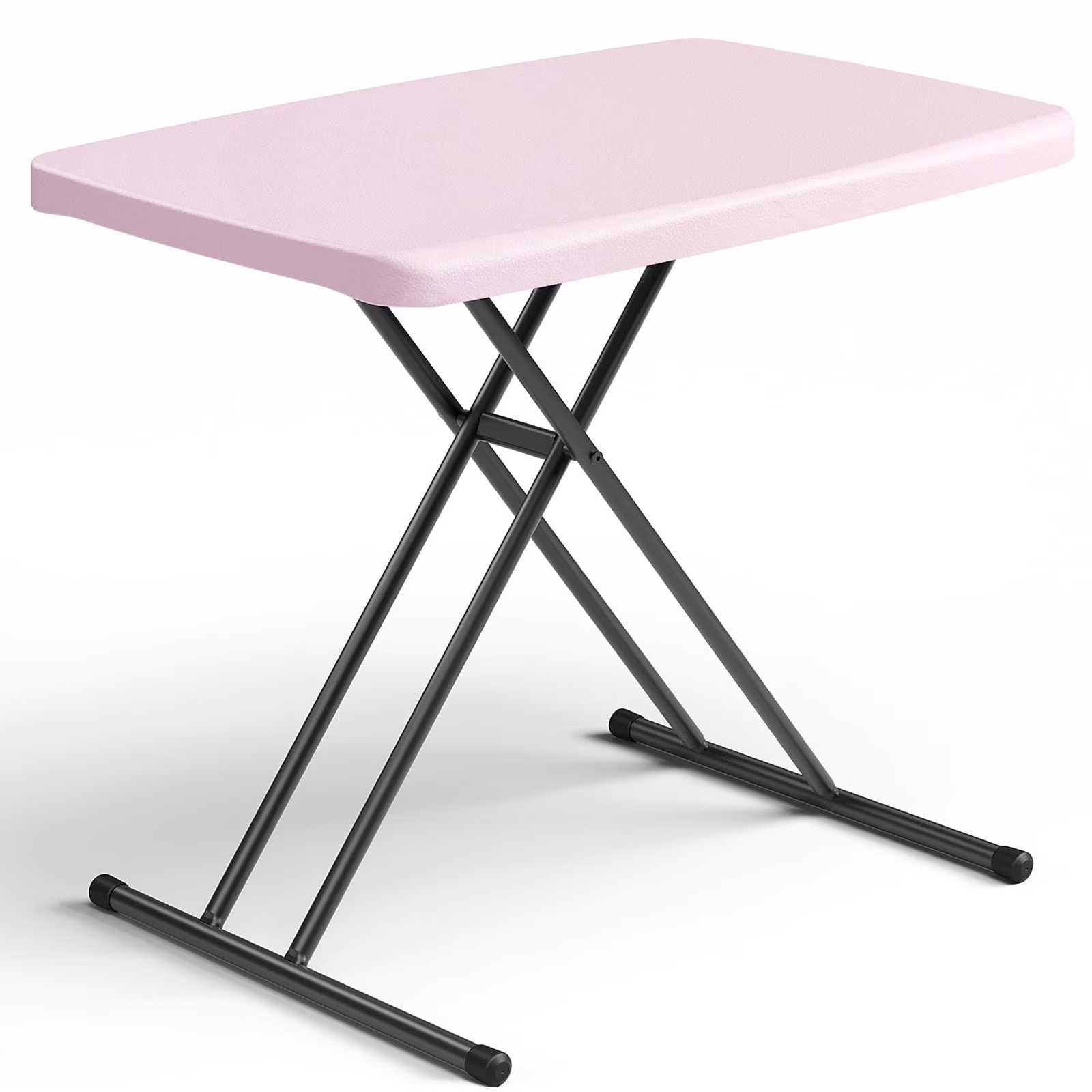 WASUHE 30" Folding TV Tray Table, Height Adjustable Utility Small Folding Table for Sofa, Patio, Camping, Indoor/Outdoor