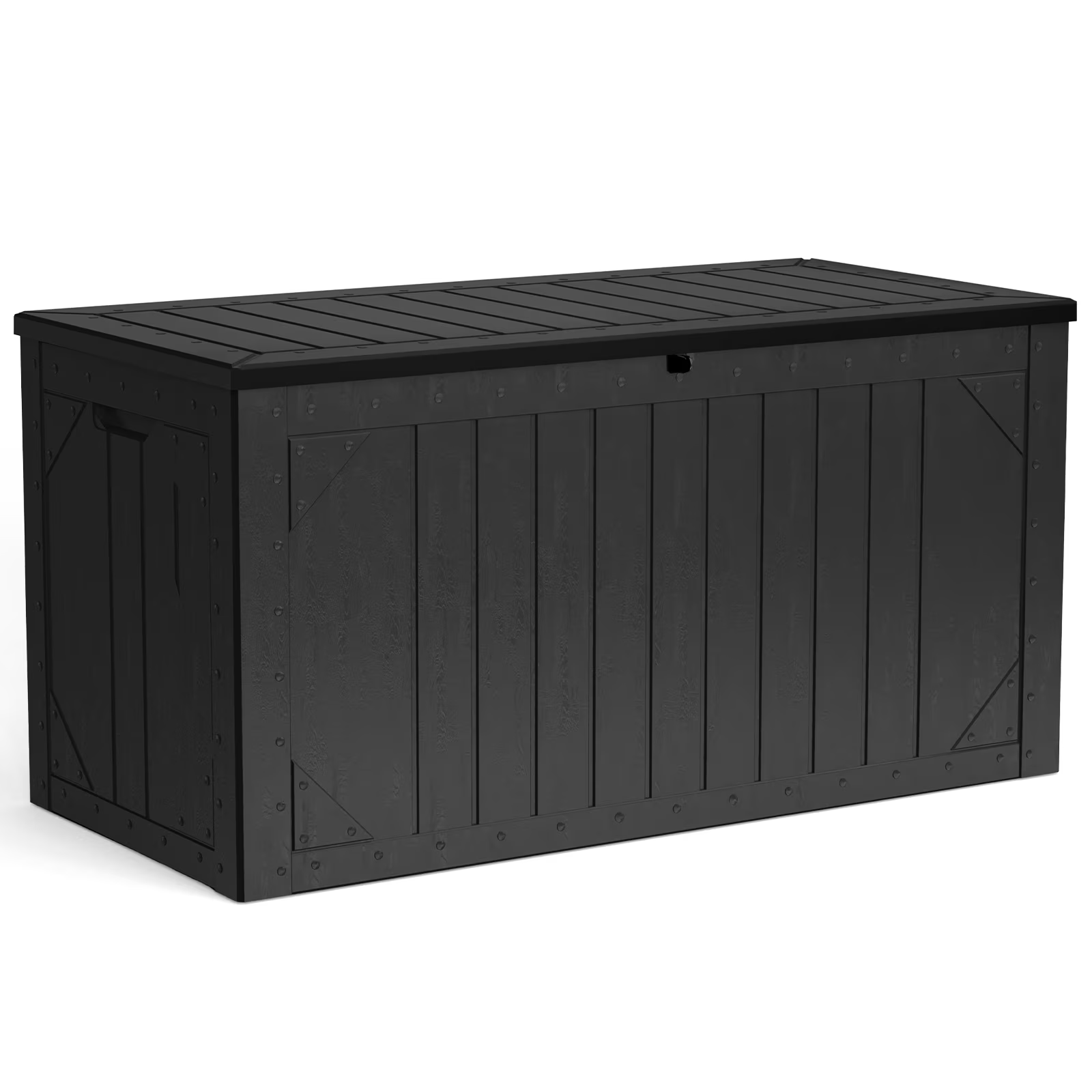 WASUHE 100 Gallon Large Deck Boxes Outdoor Waterproof, Lockable Patio Storage Box for Furniture,Pool Float, Garden Tools, Waterproof Outdoor Storage Cabinet, UV Resistant