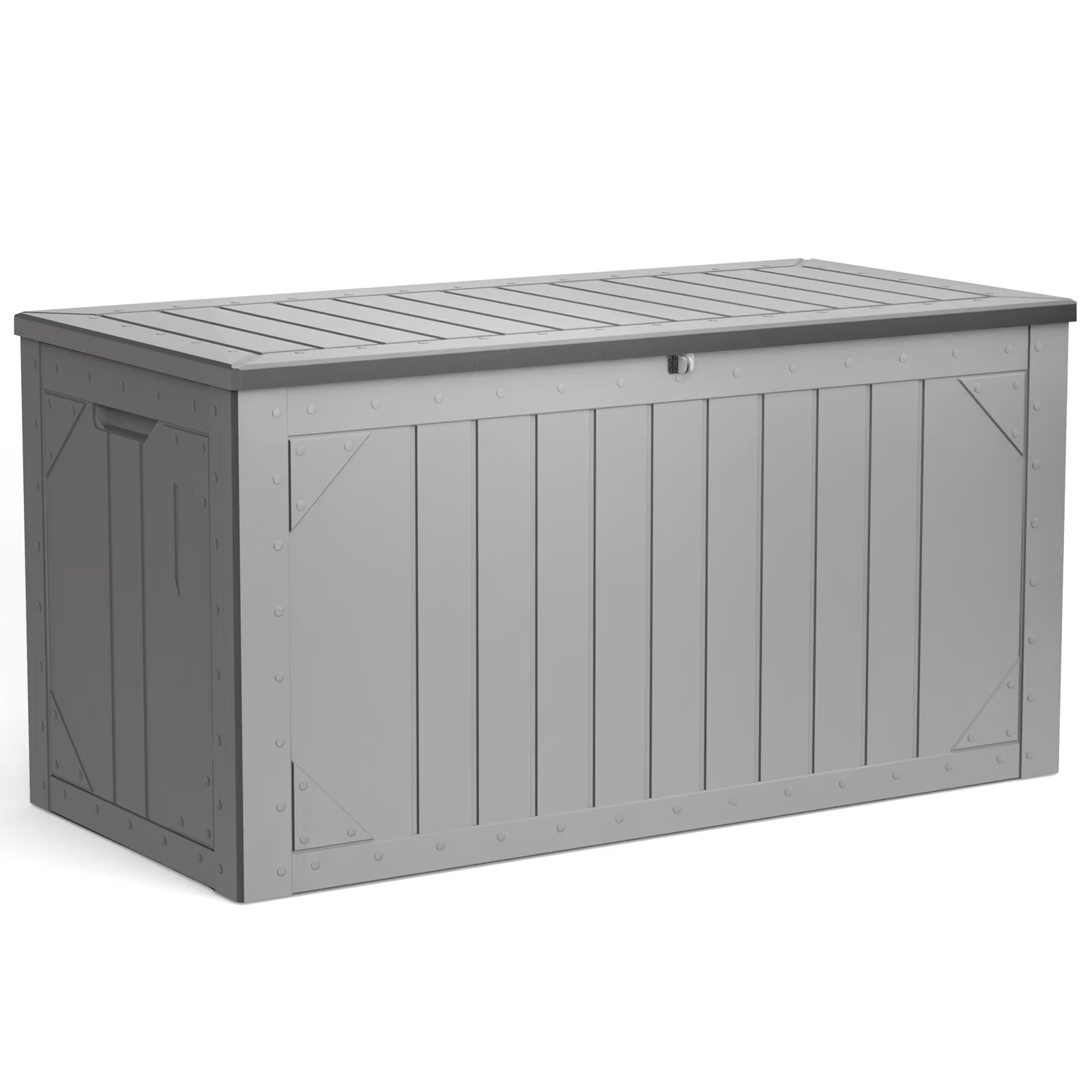 WASUHE 100 Gallon Large Deck Boxes Outdoor Waterproof, Lockable Patio Storage Box for Furniture,Pool Float, Garden Tools, Waterproof Outdoor Storage Cabinet, UV Resistant