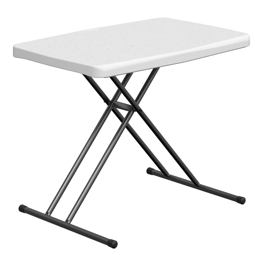 WASUHE 30" Folding TV Tray Table, Height Adjustable Utility Small Folding Table for Sofa, Patio, Camping, Indoor/Outdoor