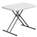 WASUHE 30" Folding TV Tray Table, Height Adjustable Utility Small Folding Table for Sofa, Patio, Camping, Indoor/Outdoor