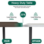 HaiNova 6ft Folding Table, Portable Camping Table with Handle, Durable and Anti-fouling Picnic Table Suitable for Party, Camping and Picnic, Black