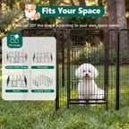 HAIMULI 16 Panels Metal Dog Playpen, 40" Height Dog Fence Exercise Pen with Doors for Large Medium Small Dogs Rabbits Cats, Foldable Pet Puppy Playpen for Indoor & Outdoor Yard