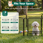 16 Panels Metal Dog Playpen, 24" Height Dog Fence Exercise Pen with Doors for Medium Small Dogs Rabbits Cats, Foldable Pet Puppy Playpen for Indoor & Outdoor Yard