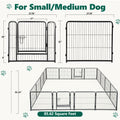 16 Panels Metal Dog Playpen, 32" Height Dog Fence Exercise Pen with Doors for Large Medium Small Dogs Rabbits Cats, Foldable Pet Puppy Playpen for Indoor & Outdoor Yard