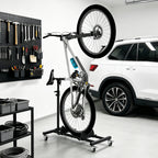 HAIMULI Vertical Bike Stand, Freestanding Space-Saving Bike Rack with Adjustable Height for Wheels Sizes up to 29”, Indoor Bike Storage Rack for Garage & Apartment, Upright Bicycle Floor Holder