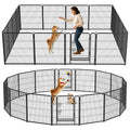 HAIMULI 16 Panels Metal Dog Playpen, 32" Height Dog Fence Exercise Pen with Doors for Large Medium Small Dogs Rabbits Cats, Foldable Pet Puppy Playpen for Indoor & Outdoor Yard
