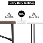 HaiNova 5ft Folding Table, Portable Heavy Duty Picnic Table with Portable Handle, Durable, Suitable for Dinner, Wedding, Camping, Black.