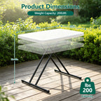 HAIMULI 30 Inch Folding Table TV Tray, Portable Adjustable Height, X-shaped Frame Portable Work Table, Utility Foldable Desk for Small Spaces, Laptop & Couch, Camping, Pink