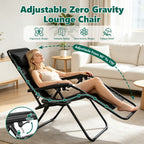 WASUHE Zero Gravity Recliner Chair Set of 2, Foldable Outdoor Lounge Chair with Cup Holder, Adjustable Patio Chair for Beach, Pool, Patio