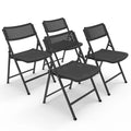 HaiNova 4 Pack Folding Chair, 350 Lb Weight Capacity, Fold chair with Breathable Seat Indoor/Outdoor for Picnic,Races, Parties & Weddings, White