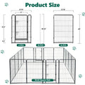 16 Panels Metal Dog Playpen, 40" Height Dog Fence Exercise Pen with Doors for Large Medium Small Dogs Rabbits Cats, Foldable Pet Puppy Playpen for Indoor & Outdoor Yard