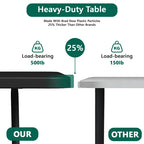 HaiNova 6ft Folding Table, Portable Camping Table with Handle, Durable and Anti-fouling Picnic Table Suitable for Party, Camping and Picnic, Black