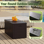 HaiCube 260 Gallon Outdoor Storage Box, Large Resin Deck Boxes Outdoor Waterproof, Deck Storage Box for Patio Furniture Outdoor Cushions, Throw Pillows, Garden Tools and Pool Floats, Black