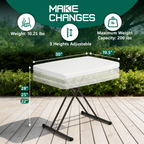 30 Inch Folding Table TV Tray, Portable Adjustable Height, X-shaped Frame Portable Work Table, Utility Foldable Desk for Small Spaces, Laptop & Couch, Camping, Pink