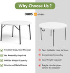 Folding Round Table