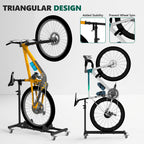 HAIMULI Vertical Bike Stand, Freestanding Space-Saving Bike Rack with Adjustable Height for Wheels Sizes up to 29”, Indoor Bike Storage Rack for Garage & Apartment, Upright Bicycle Floor Holder