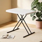 HaiNova Folding TV Tray Table, 30in Height Adjustable TV Tray for Laptop, Heavy Duty Utility Foldable Table for Small Spaces, Pink