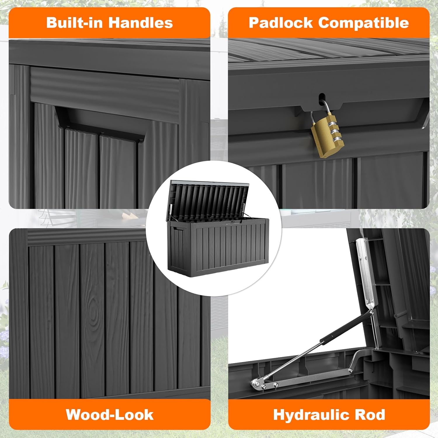 PatioZen 90 Gallon Resin Deck Box