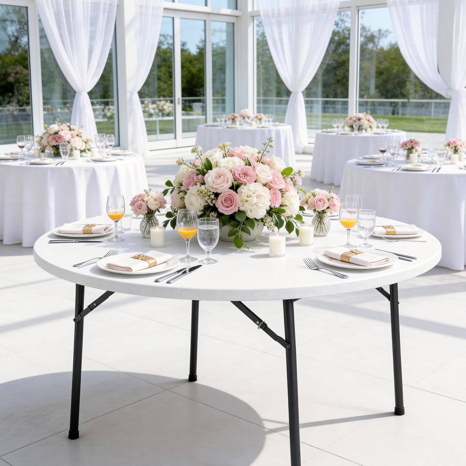Folding Round Table