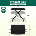 HaiNova Folding TV Tray Table, 30in Height Adjustable TV Tray for Laptop, Heavy Duty Utility Foldable Table for Small Spaces, Pink