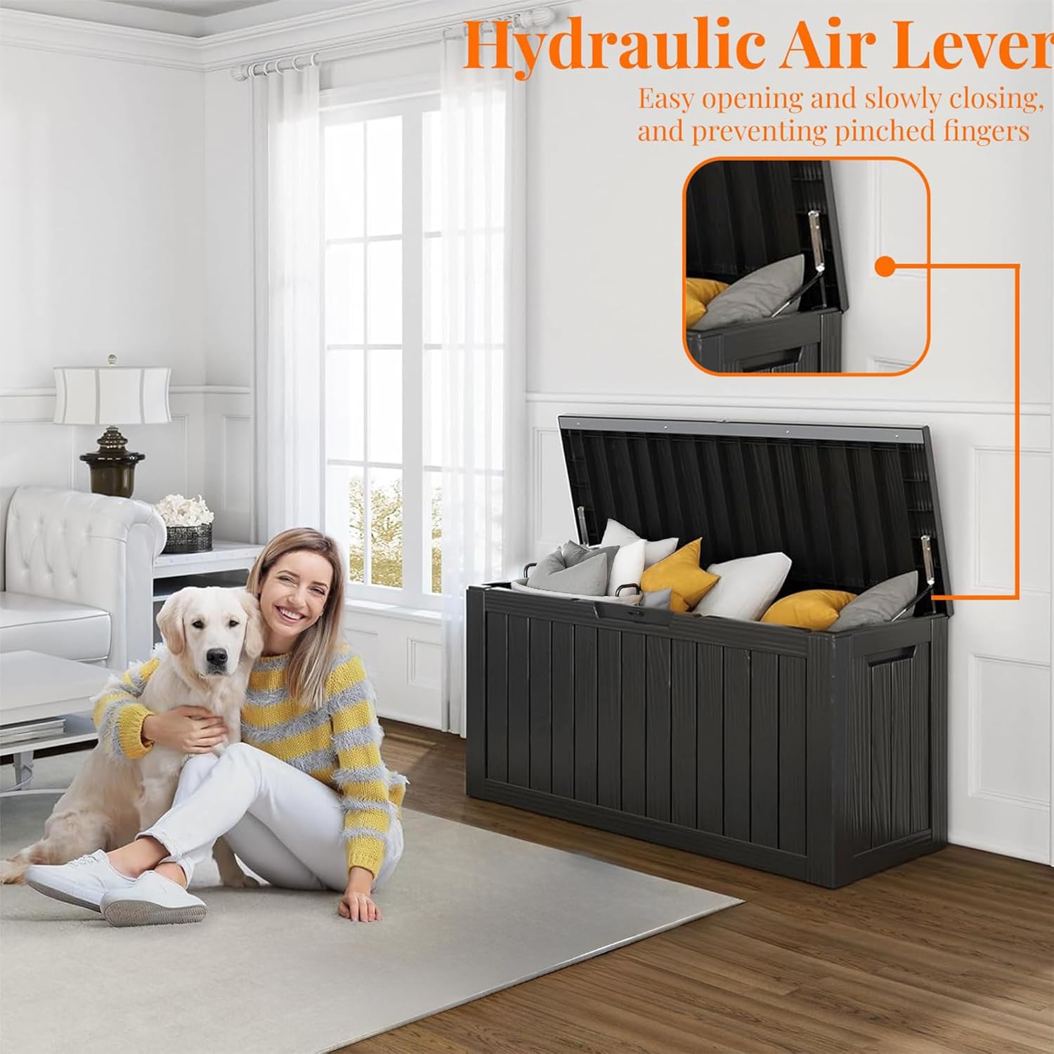 PatioZen 90 Gallon Resin Deck Box