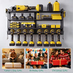 HaiNova Power Tool Organizer Wall Mount, 4 Layer Heavy Duty Loads 400 lbs, with 8 Drill Holder, Large Tool Storage Rack for Workshop/Utility Room