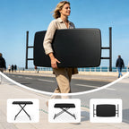 30 Inch Folding Table TV Tray, Portable Adjustable Height, X-shaped Frame Portable Work Table, Utility Foldable Desk for Small Spaces, Laptop & Couch, Camping, Pink