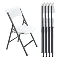 HaiNova 4 Pack Black Folding Heavy Duty Chair with Reinfoced Steel Frame, 400 LB Load Bearing for Indoor/Outdoor, Wedding, Party, Restaurant, Patio