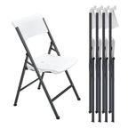 HaiNova 4 Pack Black Folding Heavy Duty Chair with Reinfoced Steel Frame, 400 LB Load Bearing for Indoor/Outdoor, Wedding, Party, Restaurant, Patio