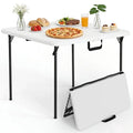 HaiNova 36in Square Folding Table, Portable Plastic Table with Handle Suitable for Party and Parties Backyard Events, White
