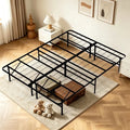 HaiNova Twin Bed Frame Folding Metal Platform Bed Frame with Heavy Duty and Strong Bearing Capacity, 14 Inches High, Black