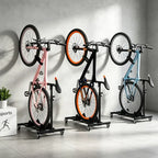 HaiNova Adjustable Height Vertical Bike Stand, Freestanding Bike Rack with Wheels for Garage & Apartment, Safe & Secure, for Wheels Sizes up to 29”