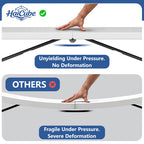 HaiCube 6FT Folding Table, 72" x 30" Extra Wide Heavy Duty Portable Table, Waterproof HDPE Plastic, Foldable Picnic Table for Camping, BBQ, Party, Dining, Indoor & Outdoor, White