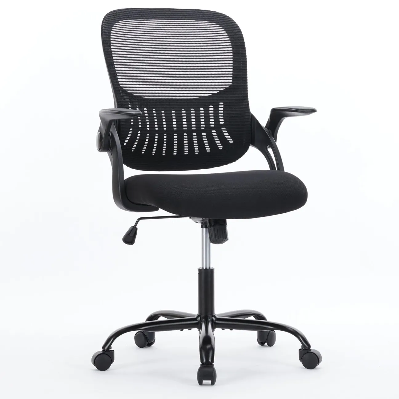 Ergonomic Office Home Desk Mesh Chair with Fixed Armrest